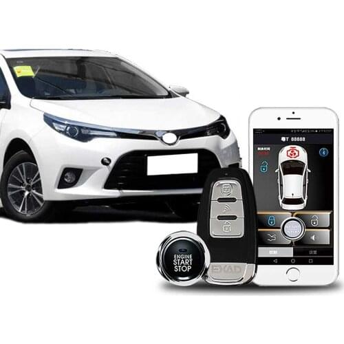 SmartPhone Remote Start PKE Car Alarm System Kit Smart Passive Auto Central Locking Car Door Keyless Push Remote Button MP913A