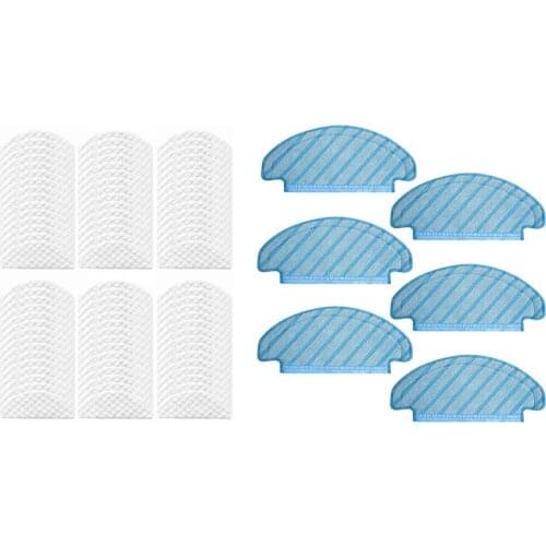 6 Pcs Cleaning Wipes Mopping Cloth Pads & 90 Pcs Disposable Rags For Ecovacs Deebot