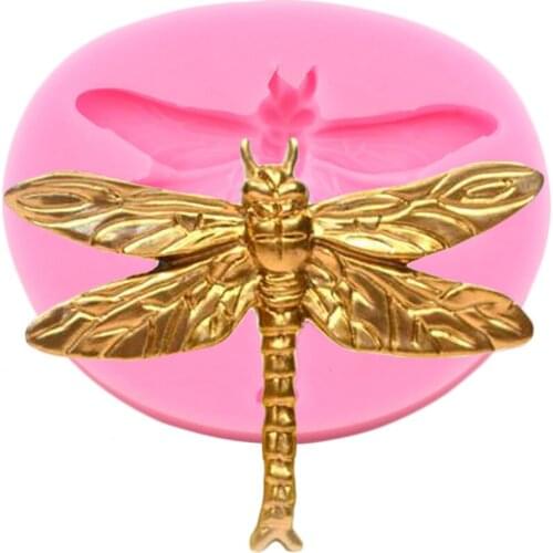 3D Dragonfly Silicone Mold DIY Sugarcraft Fondant Molds Insect Cake Decorating Tools Candy Resin Clay Chocolate Gumpaste Moulds