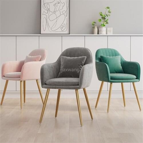 Nordic Dining Chair Armchair Living Room Chair Bedroom Makeup Stool Dressing Table Chair Modern Chairs Living Room Furniture