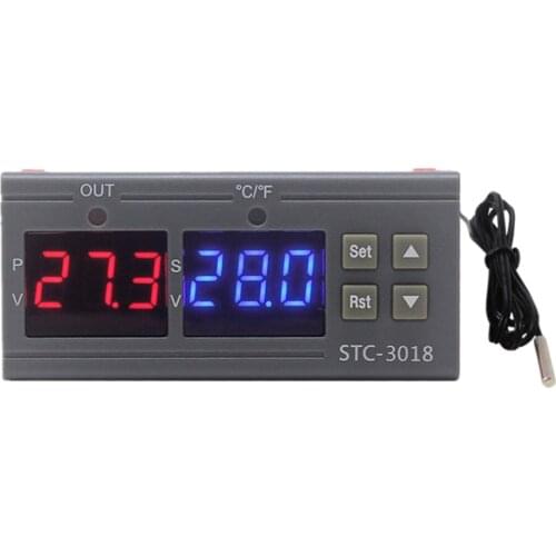 STC-3018 Digital Temperature Controller Intelligent NTC Sensor Temp Control Thermostat for Freezer Fridge Better Readability