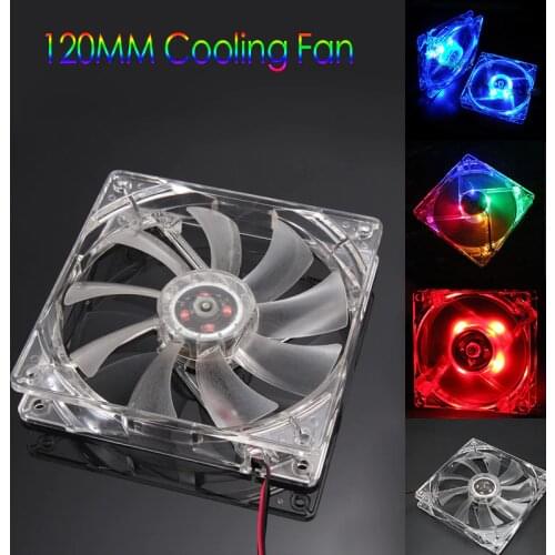 Cool 12V PC Computer Fan Quad 4 LED Light 120mm PC Computer Case Cooling Fan Mod Quiet Molex Connector Easy Installed Fan