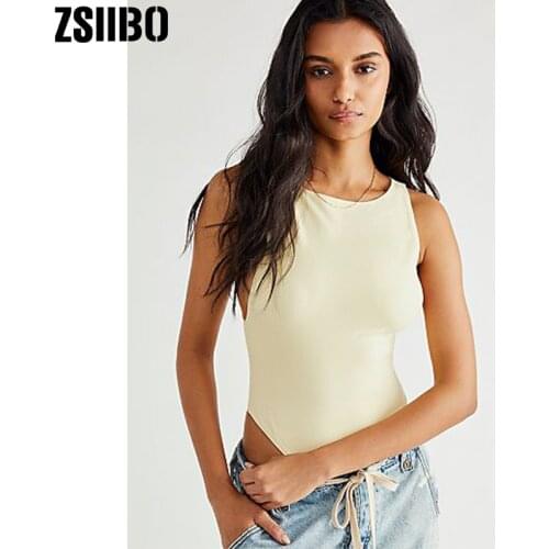 Body Tops Streetwear White Bodysuits suit clothes catsuit size O Neck Summer Sleeveless Sexy Bodysuit Women Off Shoulder Black