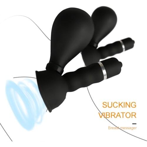2pcs Sex Nipple Sucker Vibrator Clitoris Stimulator Breast Enlargement Brush Clit Vibrator Female Masturbator Adult Sex Products