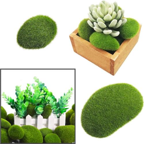 20PCS 3 Size Artificial Moss Rocks Decorative, Green Moss Balls,for Floral Arrangements Gardens and Crafting