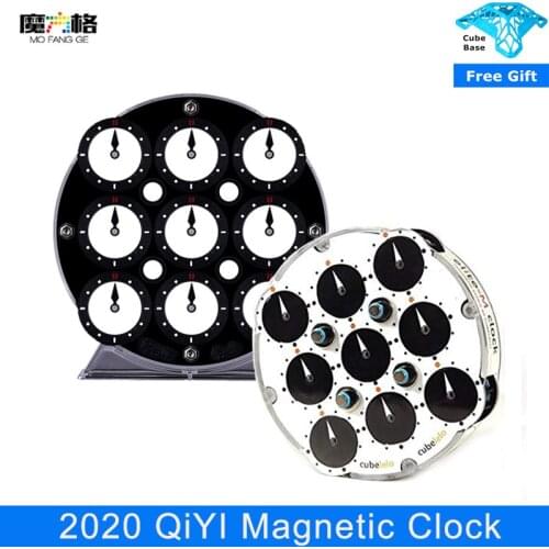 2020 QiYi Clock Magnetic Puzzle Speed Cube Puzzle Magic Cube Stickers Magnetic Clock Gift Intelligence Toys for Children