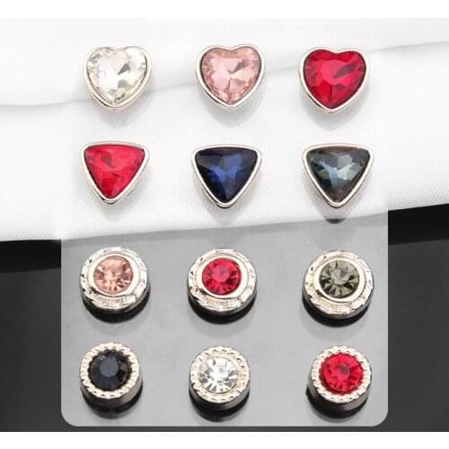 5pcs/set Free Perforation Invisible Magnetic Collar Buttons Anti-failure Shirt Magnet Buckle Fashion Female Clothing Accessories