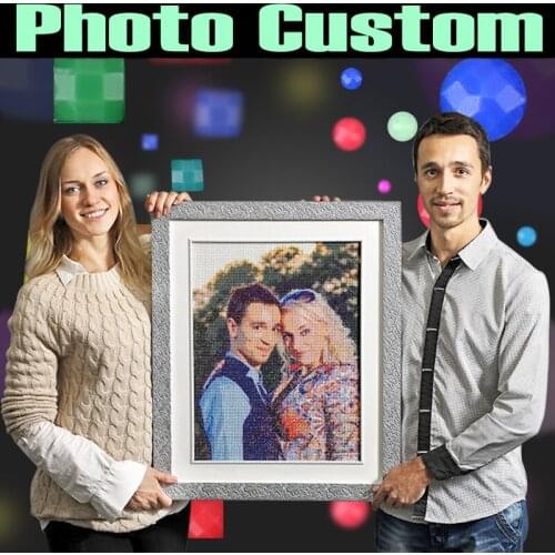 DIAPAI Photo Custom Diamond Painting 5D DIY Picture of Rhinestones Diamond Embroidery 3D Cross Stitch Home Wedding Decoration