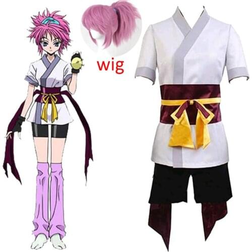 Anime Hunter X Hunter Machi Cosplay Costume Adult Men Women Halloween Carnival Costume Full Set Wig