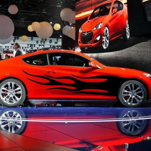 Car Decal Flames Hot Fire 98'' for COUPE Vinyl Graphics Motor Side Door stickers ZC813