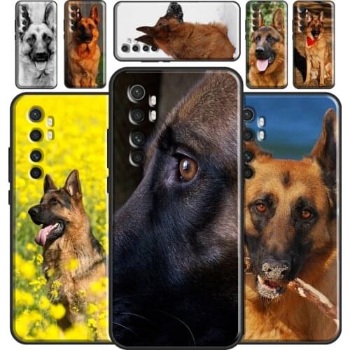 German Shepherd Dog Case For Xiaomi Mi 11 Lite Ultra 9 10 9T 10T Pro A3 POCO F3 F1 F2 M3 X3 Pro Bumper Cover