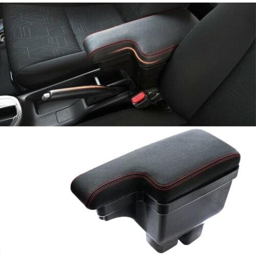 For Honda FIT JAZZ GK5 2008-2013 Front Center Console Cloth Armrest Storage Box Auto parts Car modification