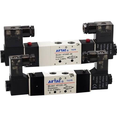 Two-position five-way solenoid valve 4V120-06-A AC220V 4V120-06-B DC24V 4V220-08-A AC220V 4V220-06-B DC24V 4V220-08-B DC24V
