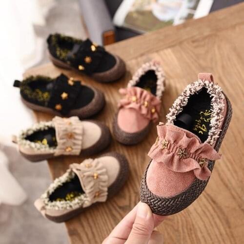 JY Children girls Leather shoes Girls princess five star Shoes Flat casual Shoes 21-36 159 TX07