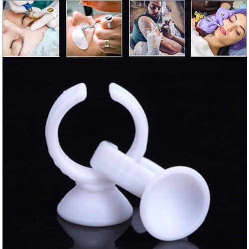 100-200PCS S/M/L Microblading Pigment Glue Rings Tattoo Ink Holder For Semi Permanent Makeup