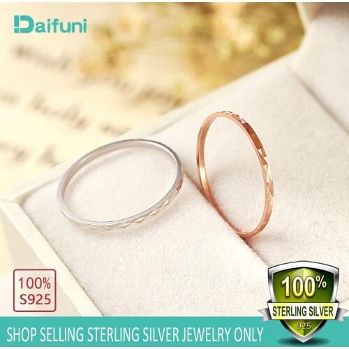 1.2MM Thin 925 Sterling Silver Couple Ring Simple Fashion Rose Gold /Silver Finger Ring For Women Casual Accessories Gift