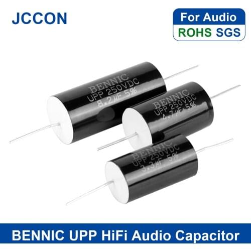 1Pcs BENNIC UPP Series Capacitor Audiophile Metallized Polypropylene Film Capacitor 250V 1.0uF-22uF HiFi Frequency-Divided Audio