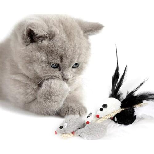 1pcs Cat Mice Toy Simulated Cat Sound Toy Cat Interactive Toy Cat Chew Toy for Kitten Funny Sound Squeaky Toys for Cats