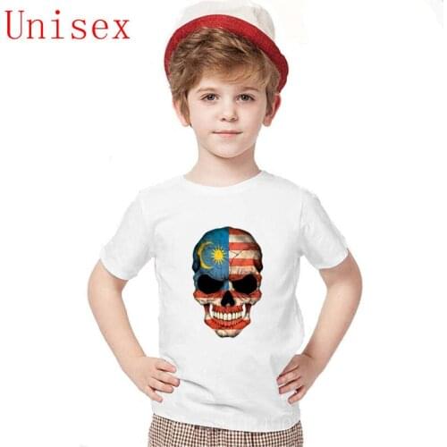 Malaysian Flag Skull kids clothes girls children clothes boys kids clothing kids clothes boys boy clothes size 14 or 16 boys