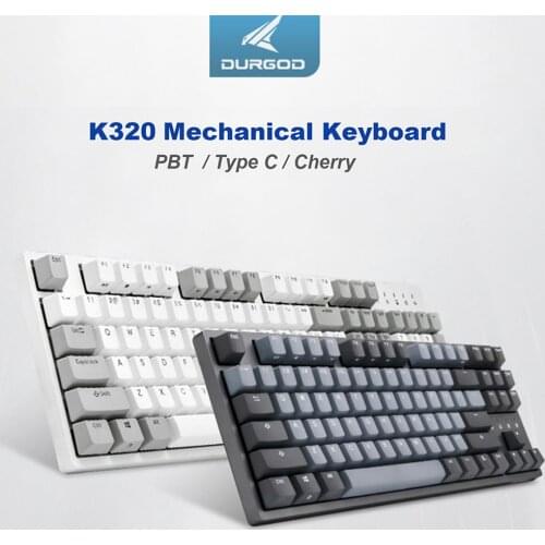 Durgod Mechanical Keyboard Cherry Switch Red Brown Silver Double Shot Anti Ghosting Type C USB PBT Keycaps Backlight 87 104 Key