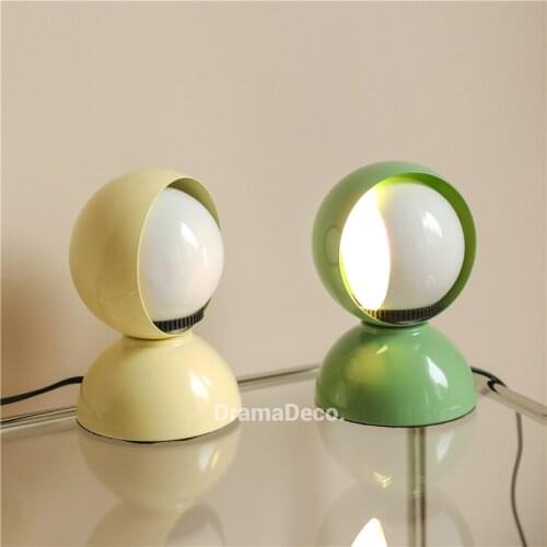 Nordic Colored Iron Small Table Lamp Lamp Head Rotatable Childrens Room Fixture Bedroom Bedside Home Decoration Table Light E27