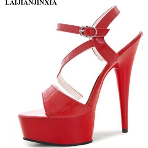 New 15cm high heels, hate sky-high waterproofing, European and American new club shoes, fine Dance Shoes