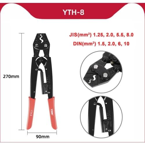 Crimping Pliers Electrical Tube Tubular Terminals Clamp Wire Cable 6-25MM Crimper Crimping Industrial use Nippers YHT-8