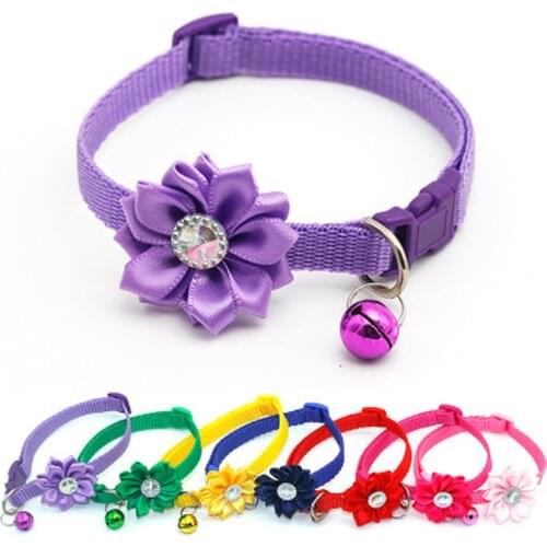 2020Hot Sale Pet Cat Collar with Bell Breakaway Fashion Adjustable Kitten Cat Tie Collar Neck Strap Cat Accessories Pet Supplies