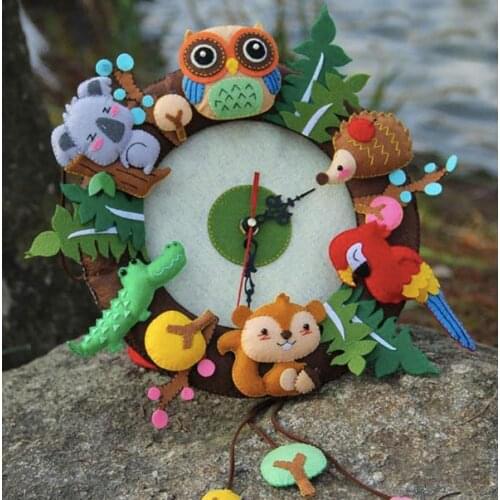 Printable Felt Fabric Non Woven Home Decoration Pattern Bundle For Sewing Dolls Crafts 15*15 cm 6pcs/pack