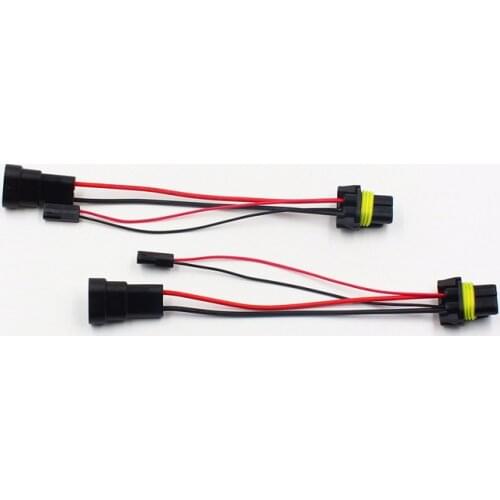 KELIMI 2x 9005 9006 Adapters Wire Harness Connector For HID Bi-Xenon Headlight H/L Retrofit H1 D2s HID Bulbs