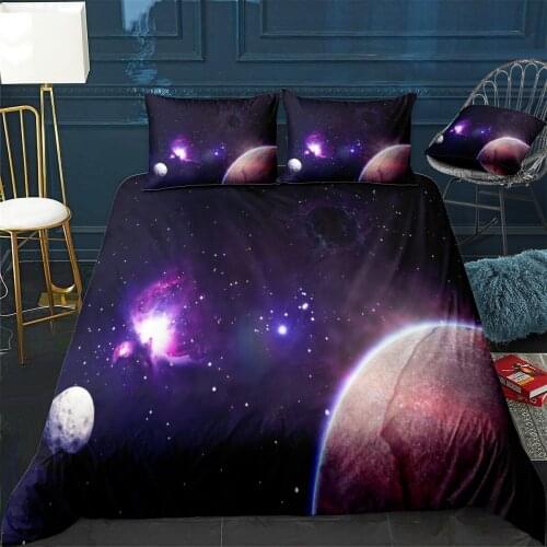 Black hole Quilt Cover Pillowcase 3Piece Comforter Bedding Set With Pillow Case Single Double Duvet Cover Home Decora
