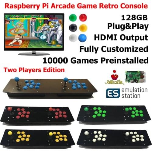 Raspberry Pi 3 Model B Arcade Game Retro Console Two Players Edition G3B03-128GB