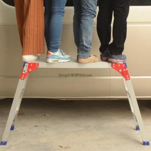 Folding Aluminum Alloy Horse Stool Car Washing Lifting Scaffold Portable Putty Telescopic Interior Decoration Ladder Manufacture