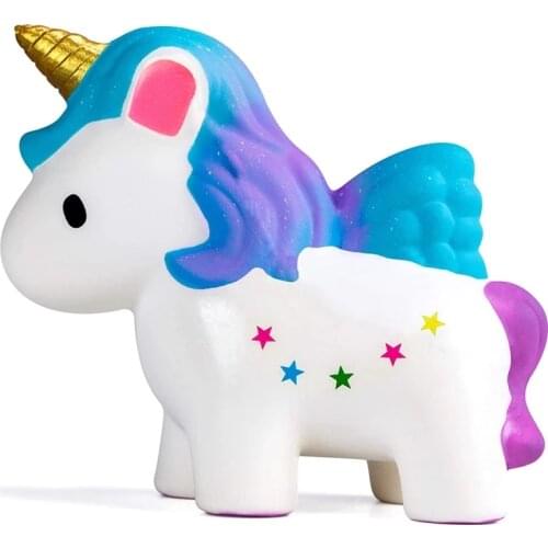 New Fashion Jumbo Unicorn Horse Shaped Squishy Slow Rising Squeeze Toys Stress Relief Toy Funny Kid Toys Christmas Gifts