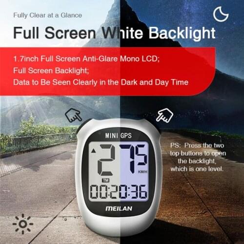 MEILAN M3 1.6" GPS Bike Bicycle Computer Odometer LCD Display IPX5 Waterproof Bicycle Accessories Sports Entertainment