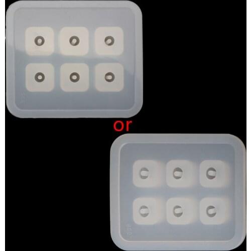 Jewelry Silicone Round Square Oval Shape Bead Mold Resin DIY Bracelet Craft Tool