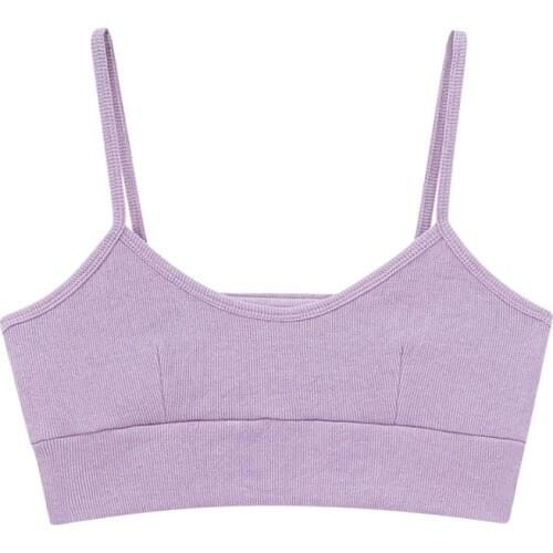 Toppies womens cropped tops stretch camisoles casual ladies sports tops tees solid color