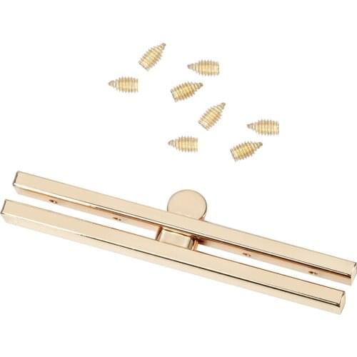 1PCS 11.4cm / 4.5 inch Straight Channel Purse Frame Wallet Clasp - Round Opening (Gold)