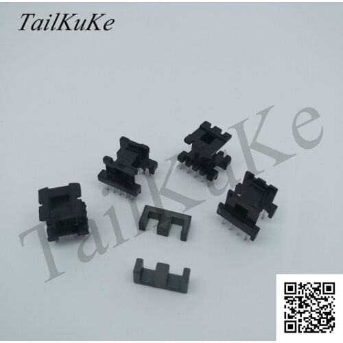 10sets/lot EE16 Magnetic Core Supporting Bakelite Skeleton Horizontal 4 4 Complete Set EE16 Ferrite Core PC40 Transformer Core