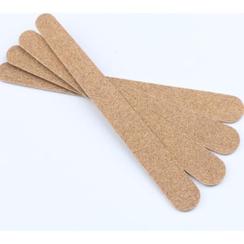 100 pcs Brown Wooden Nail File Polishing Strip Double-sided Polishing File High Quality Wooden Heart Nail File Strip Nail Tools