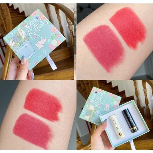 2PCS/SET Nude Matte Lipstick Makeup Lipgloss Long Lasting Waterproof Velvet Lip stick Soft Moisturizing Smooth Sexy Red Lip Tint