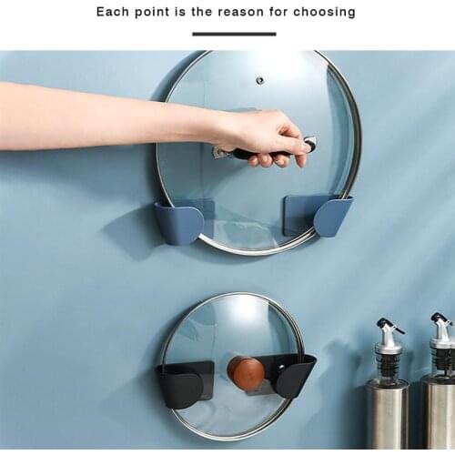 2pcs/Set Pot Lid Rack Pan Cover Organizer Holder Wall Mounted Hanging Kitchen Holder Kitchen Storage Rack