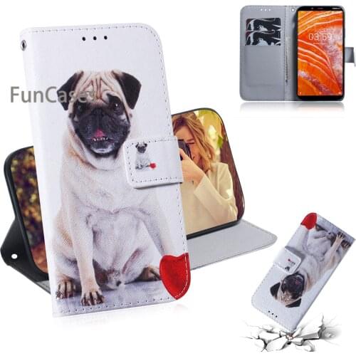 3.1 Plus Painting PU Leather Wallet Case For para Nokia 3.1 Plus Case Transparent Funda sFor Nokia carcaso 3.1 Plus Heavy Cases