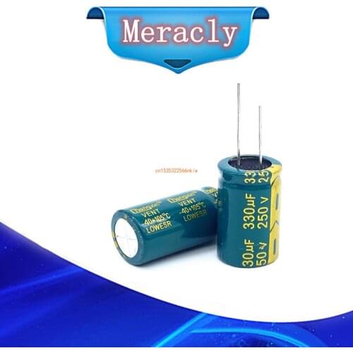 2pcs/lot T27 high frequency low impedance 250v 330UF aluminum electrolytic capacitor size 330UF 20