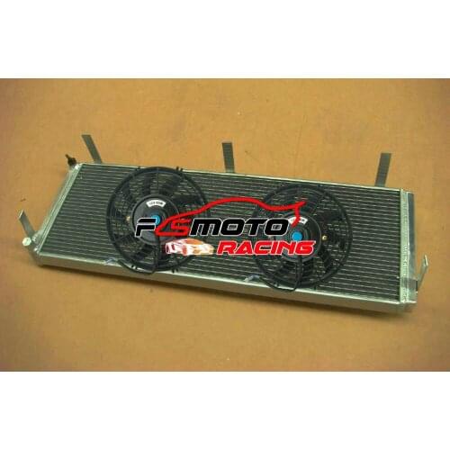 Air To Water Heat Exchanger Aluminum Intercooler + Fan For Toyota MR2 SW20 3S-GTE 2.0L V6 3SGTE 2.0 Radiator