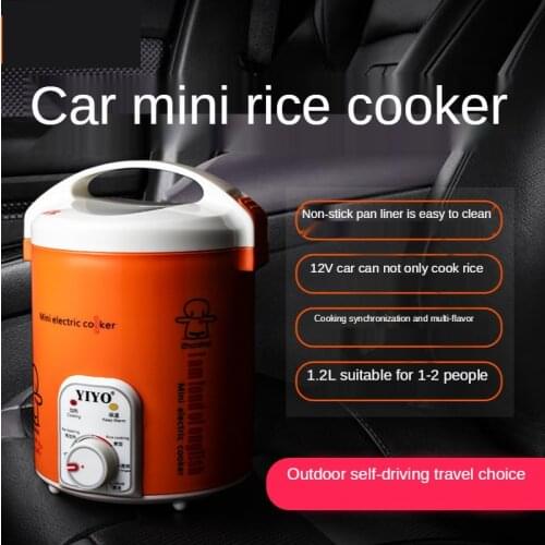 12V Rice Cooker Car Soup Porridge Cooking Machine Food Steamer Electric Heating Lunch Box Meal Heater Hot