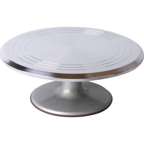 Free Shipping New High Quality Metal 12" Cake Decorating Revolving Turntable Stand for Cake, Cupcake Decorating Supplies