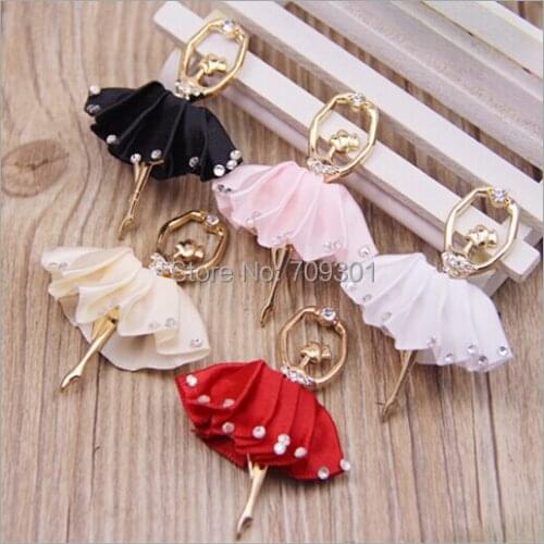 Free shipping 58x45mm flatback ballerina rhinestone button for DIY 30PCS/LOT