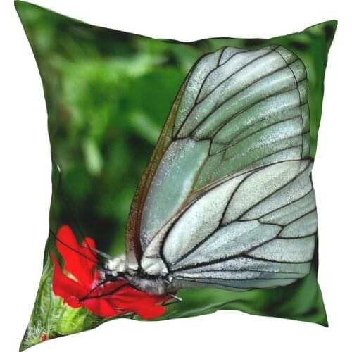 High definition butterfly decoration cushion cover beautiful flying animal cushion cover 45 cm linen pillow residential culture