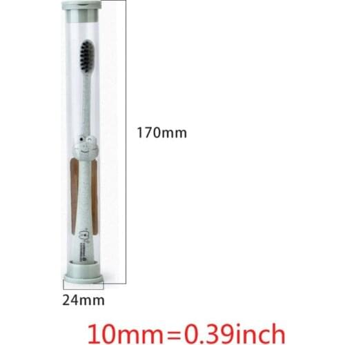 Children Baby Toothbrush Cartoon Handle Oral Bamboo Charcoal Brush Care Natural Wheat Straw Degradable C1FF